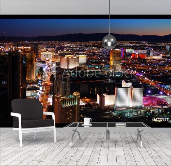 Picture of Las Vegas strip aerial view